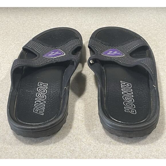 Ringor Flip Flop Sandals Black/Purple Women’s Sz-9 Men’s Sz-7 Comfortable Summer - Picture 3 of 10
